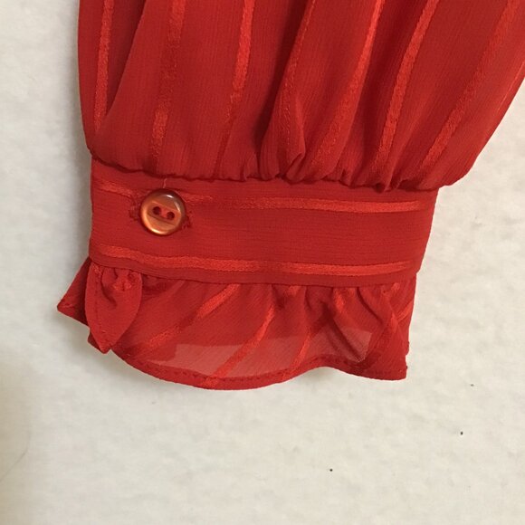 Vintage Style Rite Blouse Co Ruffled Blouse Size L - Picture 10 of 11